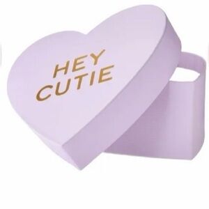 Lilac Heart Gift Box - "Hey Cutie" Gold Lettering